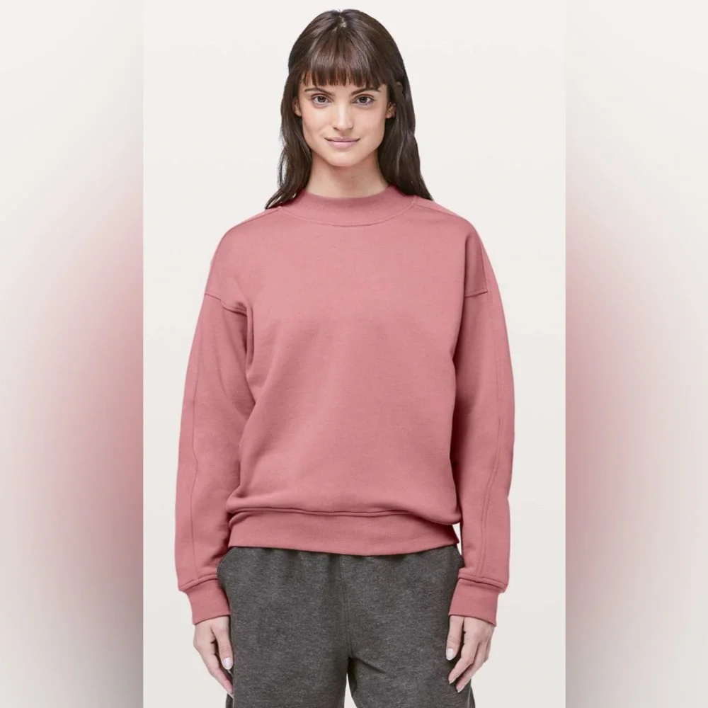 Lululemon Chill On Pullover Quicksand Pink Mauve Sweatshirt 6